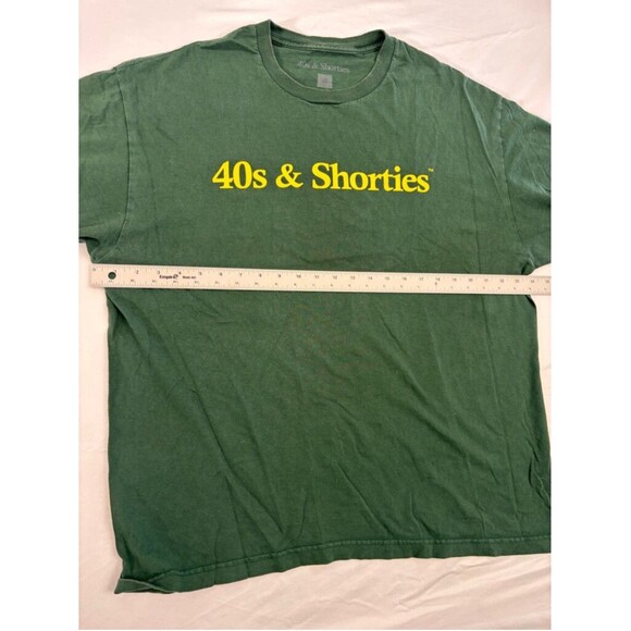 40s & Shorties Green Crew Neck Tee Men's XL - Cotton Short Sleeve - Picture 3 of 10